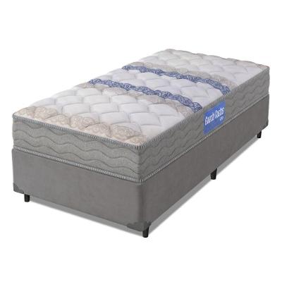 Cama Box Solteiro com Colchão Guarda Costas Sleep Estrutura Madeira Cinza Probel 88CM