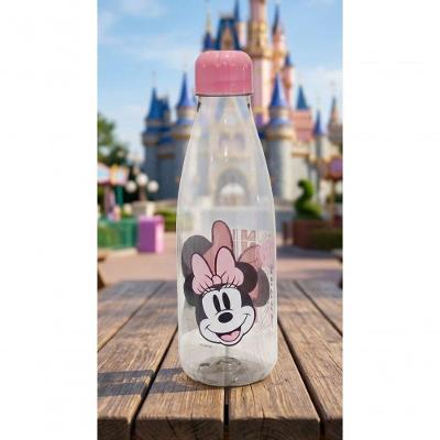 Garrafa de Água Squeeze Paris em PET Resistente com Tampa de Rosca para Escola e Passeios Rosa