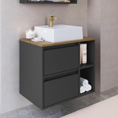 Gabinete de Banheiro CRPRO-BAL019 Suspenso 1 Porta 1 Gaveta MDP 60CM Multimóveis