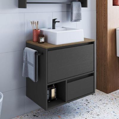 Gabinete para Banheiro CRPRO-BAL016 Suspenso 1 Porta 1 Gaveta MDP 60CM Multimóveis
