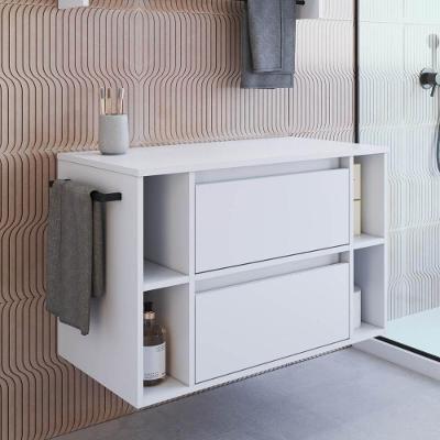 Gabinete de Banheiro CRPRO-BAL017 Suspenso 1 Porta 1 Gaveta MDP 80CM Multimóveis