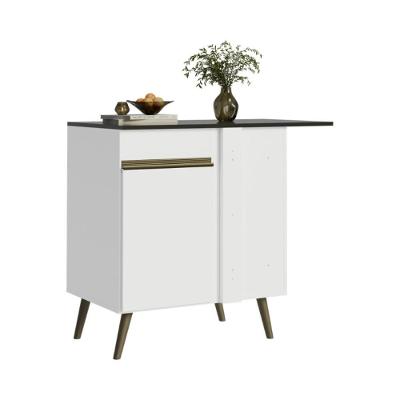 Balcão Florença com 1 Porta e 1 Prateleira em MDP 90CM Branco
