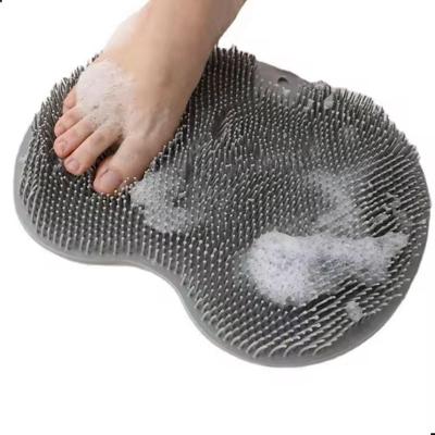 Escova Tapete de Silicone para Banho com Esfoliação Corporal Cinza 28X20CM
