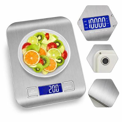 Balança Digital de Cozinha Alta Precisão Aço Inox Função Tara Contagem Compacta Aquilae