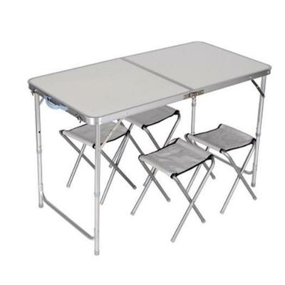 Conjunto Mesa e Cadeiras Dobrável com Altura Ajustável Branco Yeet