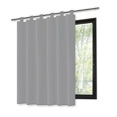 Cortina Blackout Cortina Blackout Cinza 140x140CM PVC para Varão Vida Pratika