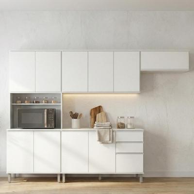 Cozinha Modular 4 Módulos 2 Gavetas MDP MDF Branco Lopas