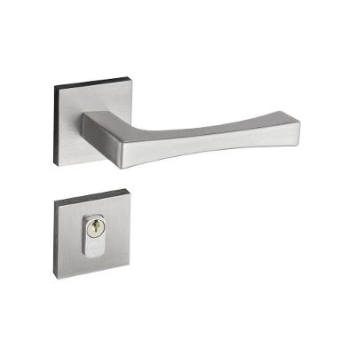 Fechadura de Porta Vivaldi com Chave Tetra Zamac Acetinado Cinza Pado