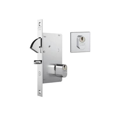 Fechadura de Correr Stam Roseta Quadrada 950 Inox Cromado