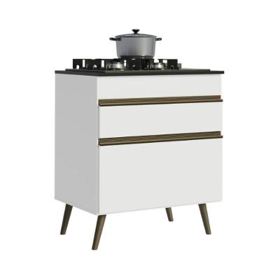 Balcão Florença 1 Porta 1 Gaveta MDP 70CM Branco