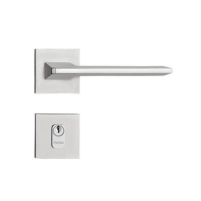 Fechadura Pado Sara Quadrada para Porta de Giro Zamac Cromado Acetinado Pado