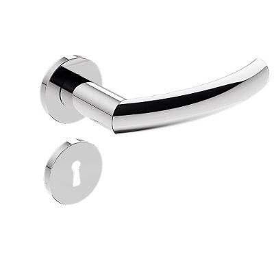 Fechadura Externa IX40 com Acabamento em Inox 304 Polido Roseta Redonda Inox Stam Metalúrgica