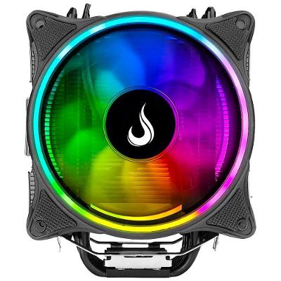 Air Cooler WINTER BLACK ARGB RM-ACW-01-ARGB 2x 120mm 6 Heatpipes em Cobre Preto Rise Mode