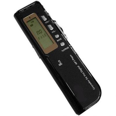 Gravador de Voz Digital Kp-8004 Tela LCD 8GB Função MP3 Player USB 2.0 Prata Knup Brasil