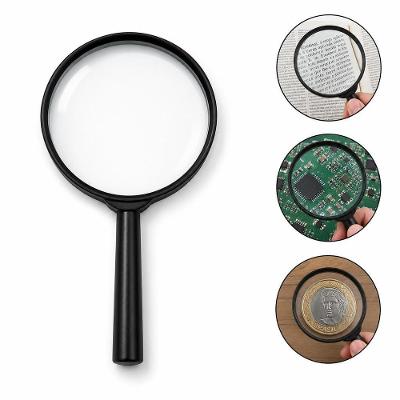 Lupa Manual 100mm Aumento 2x Leitura Vidro Grande Inspecao Precisao Eletronica Escolar Yeet