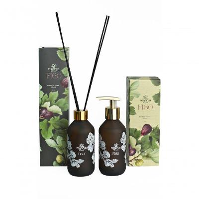 Kit Difusor e Sabonete Líquido Figo em Vidro Amarelo Reserva Brasil 250ML