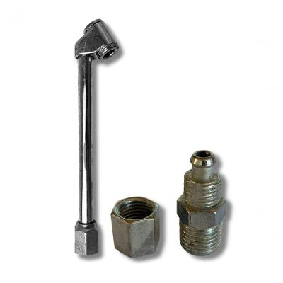 Kit Bico Inflador Pneus BSP 1-4 Tubo PU Porca 8x1,25 Ar Leve Flexivel Hidraflux