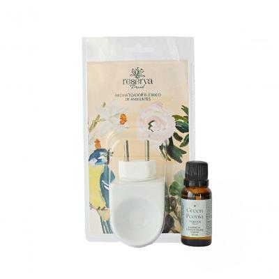 Kit Essência Concentrada Green Peonia 20ML e Aromatizador Elétrico de Porcelana Bivolt Reserva