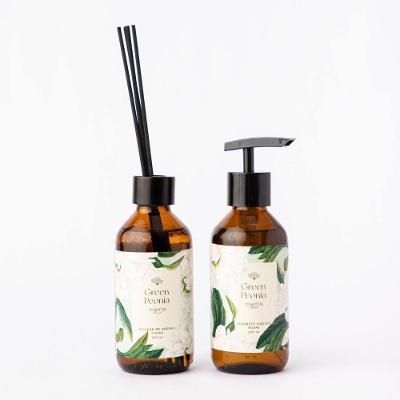 Kit Difusor de Aromas e Sabonete Líquido Green Peonia Vegano 200ML Reserva Brasil