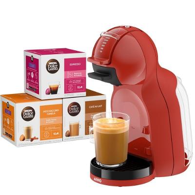 Kit Cafeteira Cápsula Dolce Gusto Mini Me 2.0 Plástico 12 Xícaras Terracota 1500W 220V