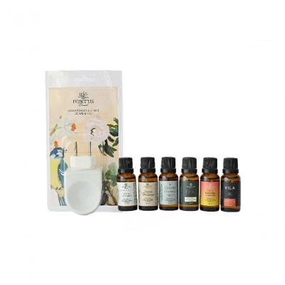 Kit Aromatizador Elétrico de Ambientes Porcelana Bivolt 6 Essências Concentradas 20ML Reserva Brasil