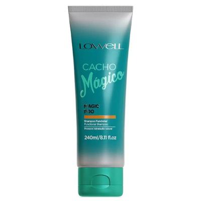 Shampoo Funcional Cacho Mágico Limpa Suavemente Hidrata Reduz Frizz Lowell 240ML