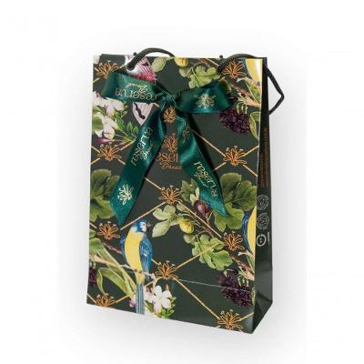Reserva Brasil Embalagem Presente Pequena 16x23x7cm Sacola com Fita de Cetim Verde