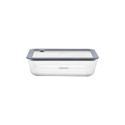 Pote de Vidro Tramontina Vittra Retangular com Tampa Hermética de Silicone para Armazenar Alimentos