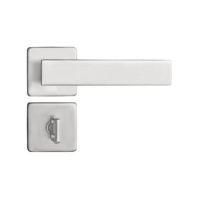 Pado Quadra Fechadura 55mm para Banheiro e WC Roseta Quadrada Cromado Acetinado