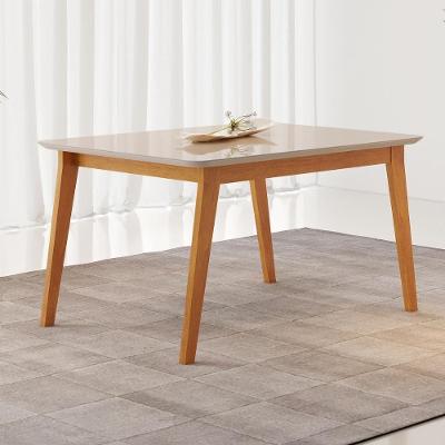 Mesa de Jantar Retrô 6 Lugares Retangular 160CM Cinamomo-off White Multimóveis