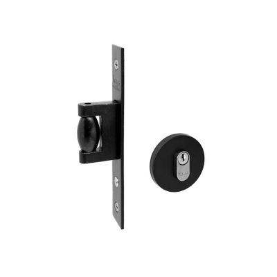 Fechadura Pivotante 603 Trava Rolete Aço Inox para Correr Preto Resinado 27457