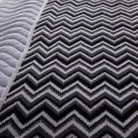 Kit De Peseira Com Almofadas Sthella Preto/Branco 03 Peças Fio Mousse - 3