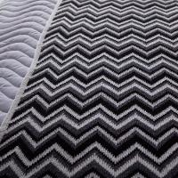 Kit De Peseira Com Almofadas Sthella Preto/Branco 03 Peças Fio Mousse - 5