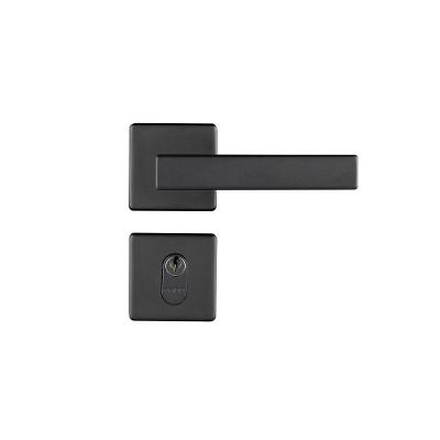 Fechadura Interna Pado 408-40 Externa Roseta Quadrada Preta