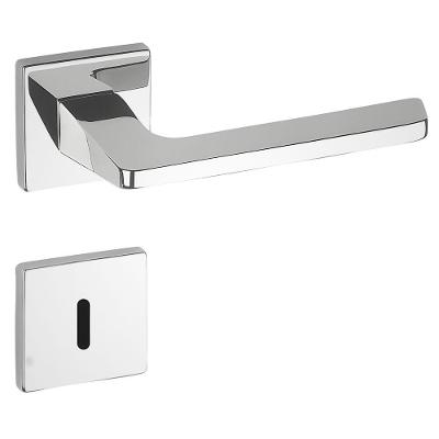 Fechadura de Porta Haga Sara 55mm Interna Cromado com Roseta Quadrada e Alta Resistência