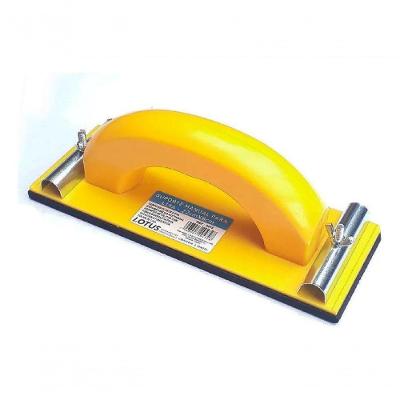 Suporte Manual para Lixa Eva 22x8cm 60-1 Modelo 3418 Superfície Plana com Alça Amarelo 3418
