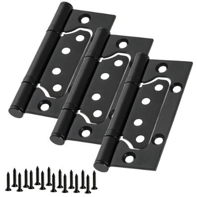 Dobradiça para Porta Raj 4 com Rolamento Sobrepor 40kg Preto Fosco Raj 3 Peças