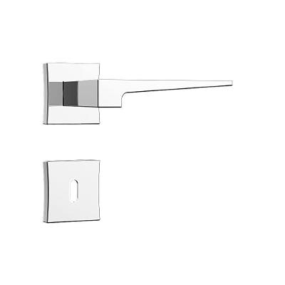 Stam 3200 Fechadura Banheiro 55mm Cromada Roseta Quadrada