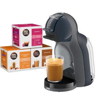 Kit Cafeteira Cápsula Dolce Gusto Mini Me 2.0 Plástico 0,8L Cinza Chumbo 220V