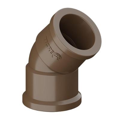 Kit 10 Joelhos Soldáveis 45 graus  40mm para Água Fria Marrom Multilit em PVC Alta Resistência