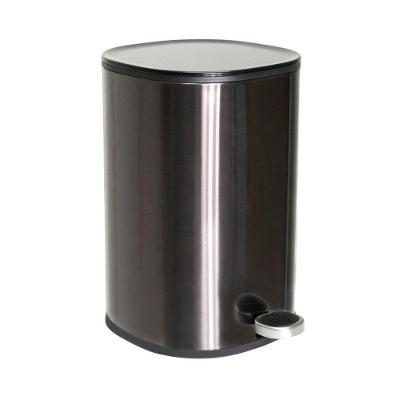 Ghelplus Lixeira 5L com Pedal e Cesto Removível Preto Texturizado