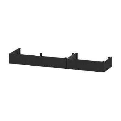 Multimóveis Kit Rodapés para Balcão de Cozinha 190cm Veneza com Pés Preto