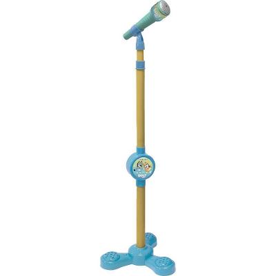 Microfone com Pedestal Bluey Conexão a Fio e Karaokê com Caixa de Som Azul Candide
