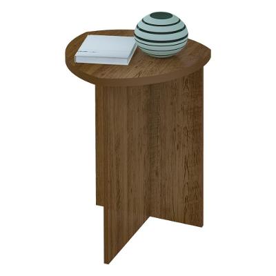 Mesa de Apoio Delta Quadrada MDF MDP 46CM Pinho Cedro Artely