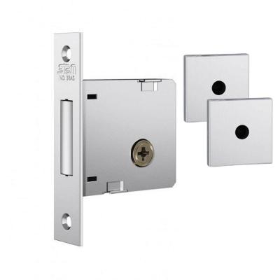 Stam Metalúrgica 1004 RQ1 Fechadura Auxiliar Trava Inox Roseta Quadrada