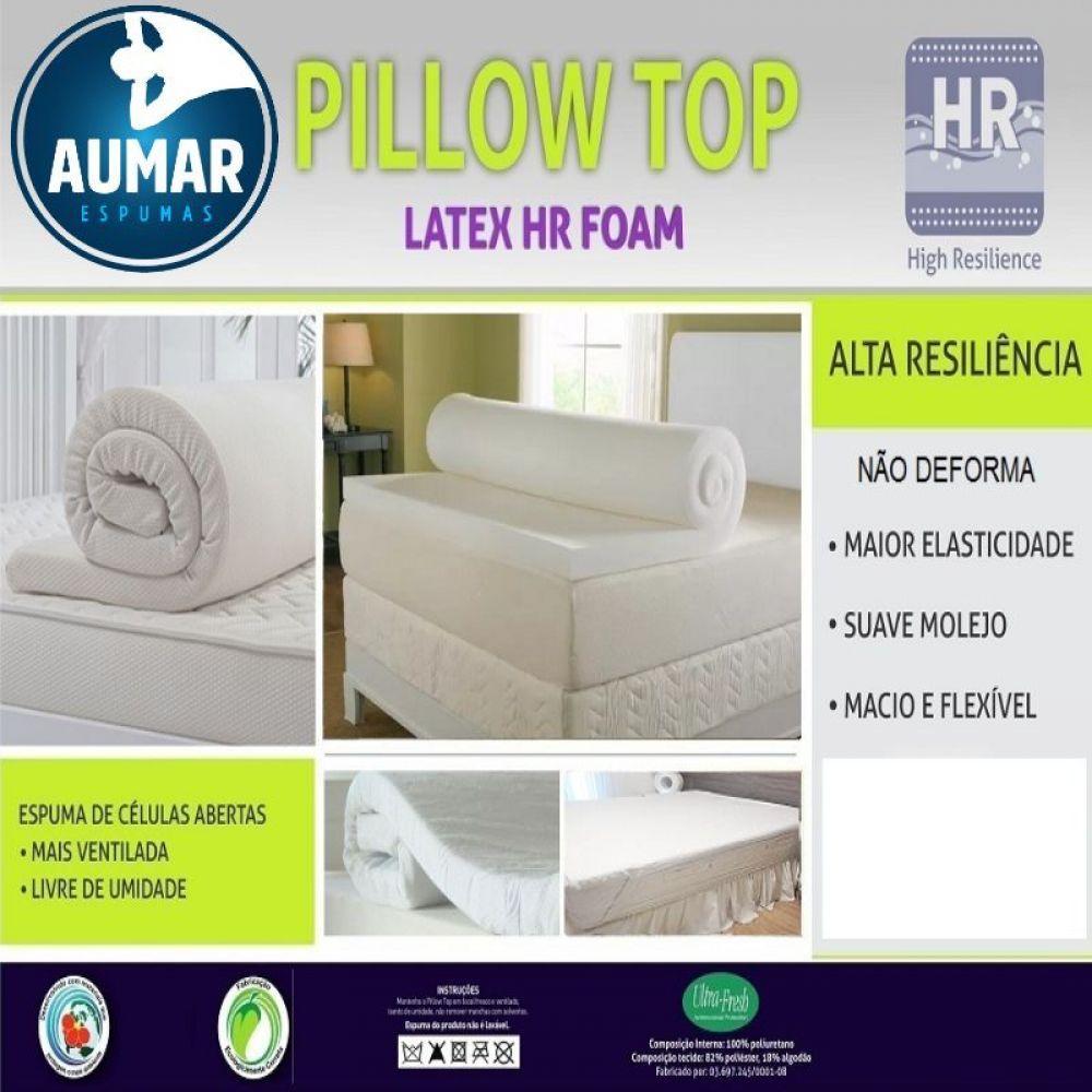 Pillow Top Látex Hr Foam Queen 1,58 X 1,98 X 7cm Aumar - 6