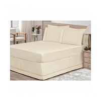 Saia para Cama Box Casal King 01 Peça Palha Bordados Ricardo - 1