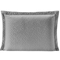 Porta Travesseiro Cinza azul Royal Dupla Face com Zíper - 1