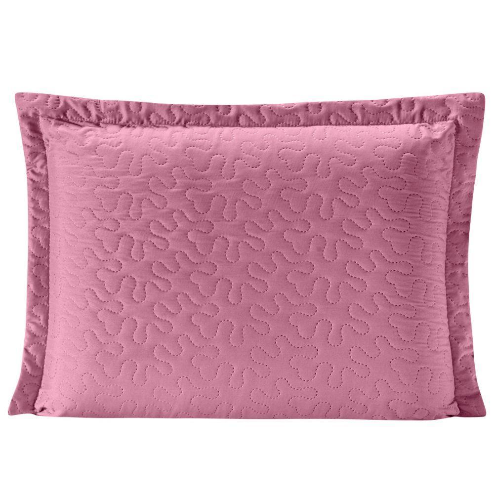 Porta Travesseir Rosa caqui Avulso Dupla Face com Zíper - 2