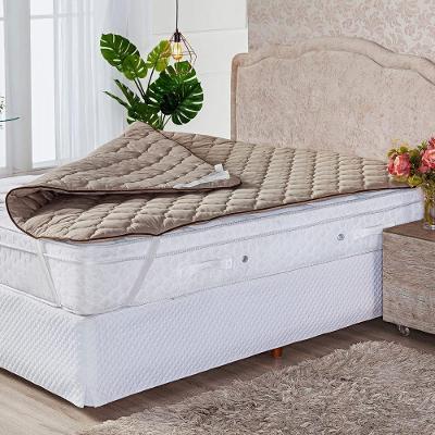 Protetor Pillow Top Caqui Queen Super Volumoso 300 Gramas/M²